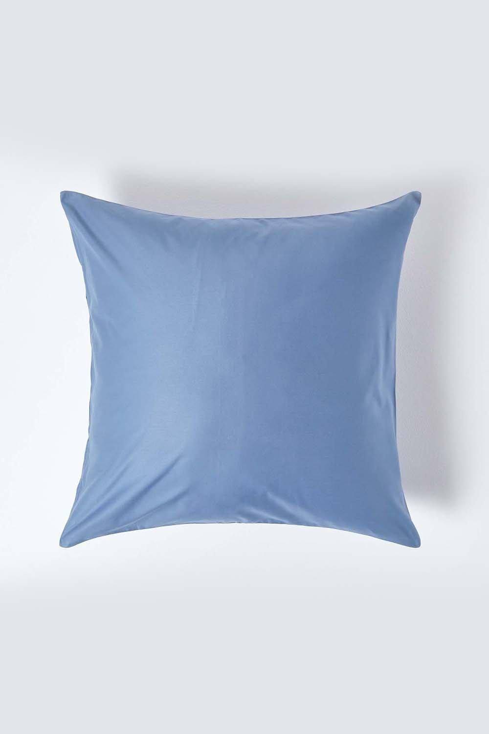 Homescapes Continental Egyptian Cotton Pillowcase 1000 TC, 60 x 60 cm in Blue