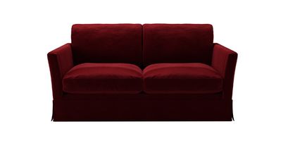 Otto 2 Seat Sofa Bed in Claret Cotton Matt Velvet - sofa.com