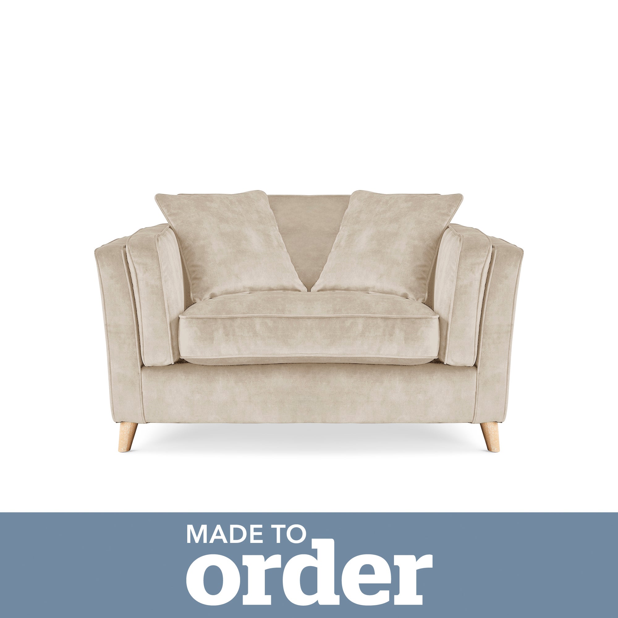 Arabella Snuggle Chair Slub Velvet Brown