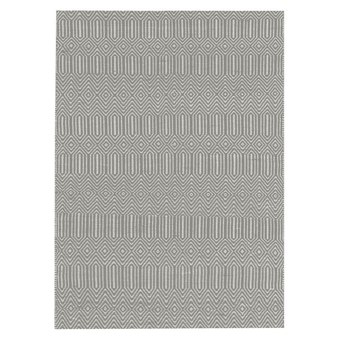 Twine 160x230Cm Rug Silver, Square Cotton Blend | W160cm | Barker & Stonehouse