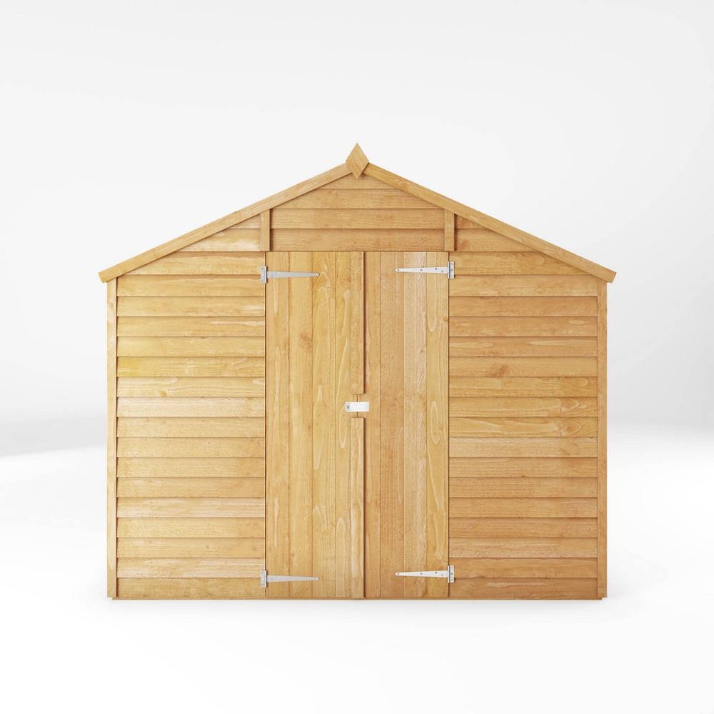 Mercia 10 x 8 Feet Overlap Apex Windowless Shed - L296.6 x W248.4 x H211.8 cm in Brown 3