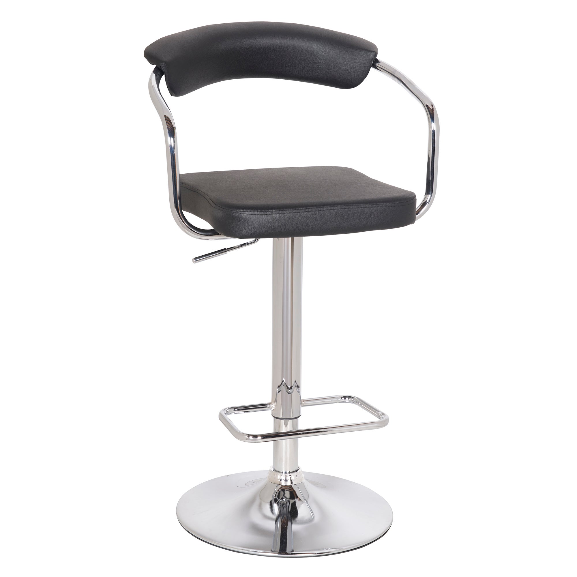 Houston PU Leather Bar Stool Black