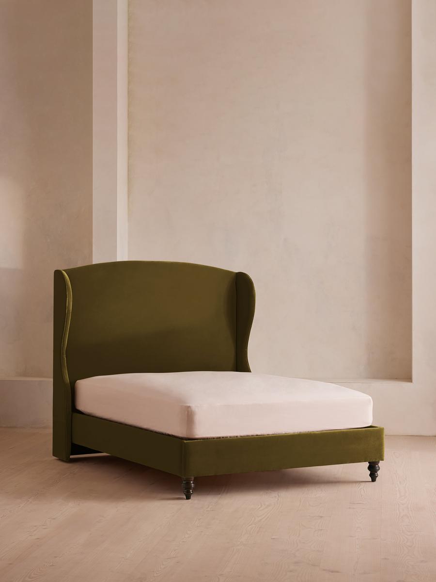 Rivas Bed, Super King, Velvet, Olive