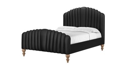 Bella Double Bed in Smoke Soft Leather - sofa.com