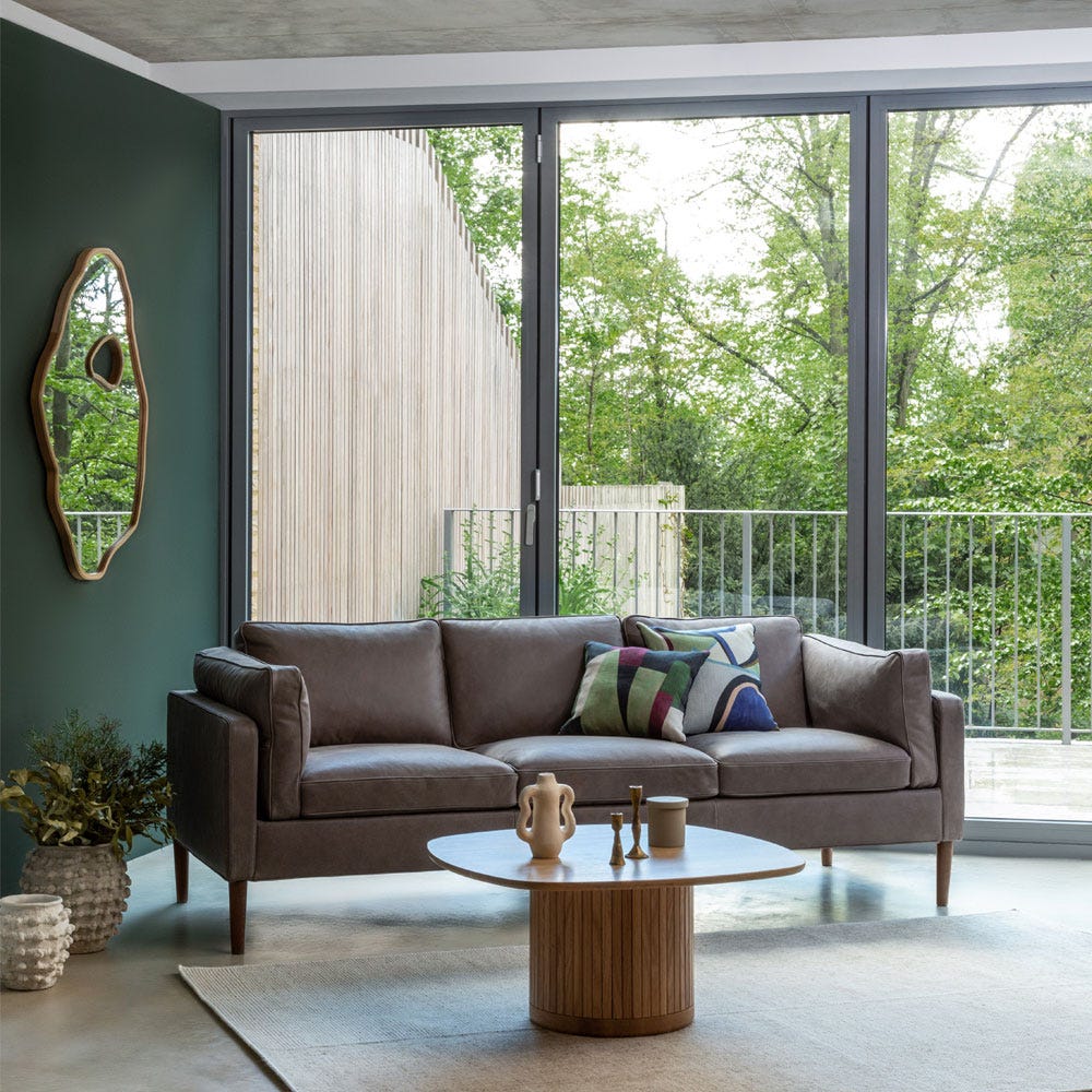 Heal's Sonno 4 Seater Sofa Siena Cotton Pistachio Natural Feet 4
