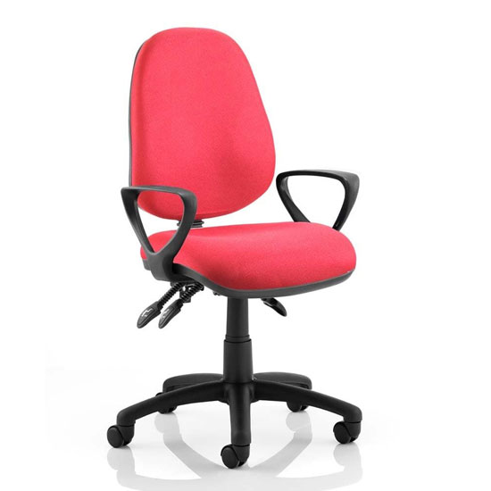 Luna III Office Chair In Wine With Loop Arms