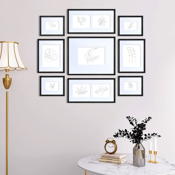 Nielsen Set of 9 Multisize Wooden Photo Frames