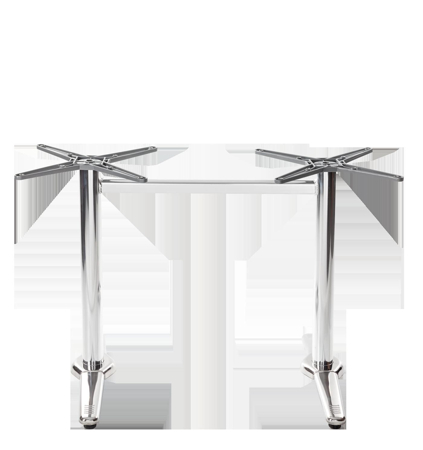 netfurniture Aluminium All Weather Table Base - Twin - Height - 730 Mm in Silver