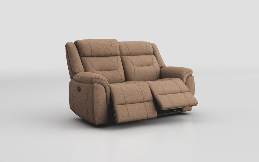 Brown Fabric Ainsdale 2 Seater Manual Recliner Sofa