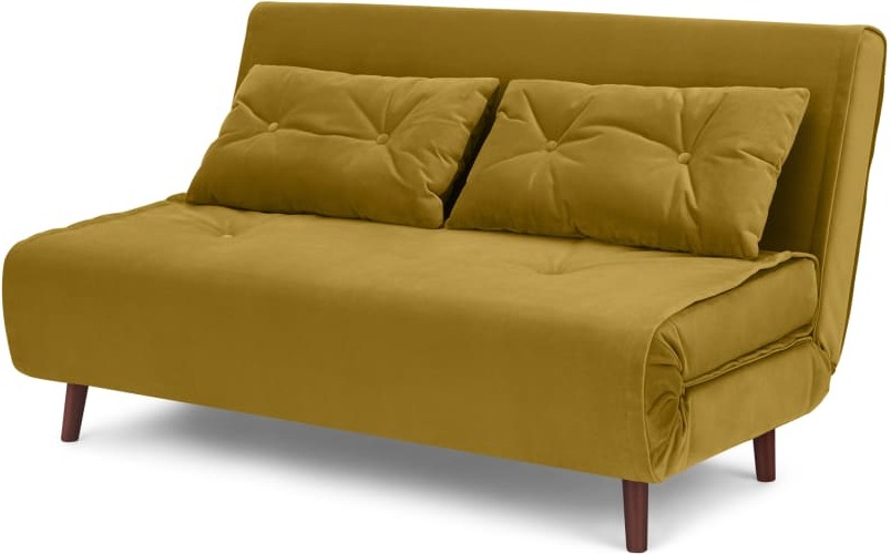 Haru Large Double Sofa Bed, Vintage Gold Velvet