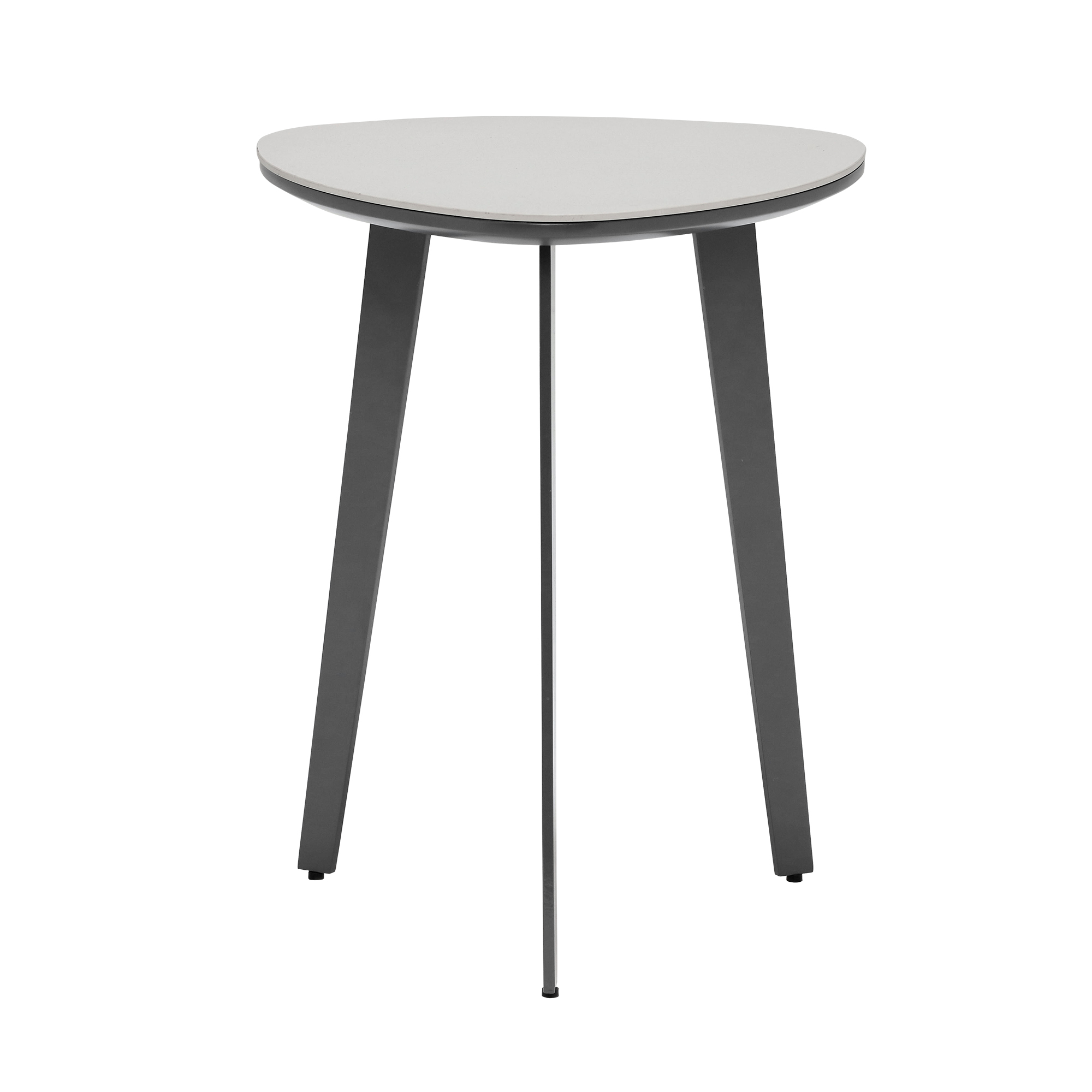 Avory Ceramic Side Table, Taupe