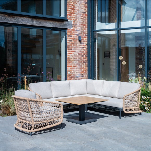 Norfolk Leisure Peakdale Mini Corner Set with Armchair and Height Adjustable Table