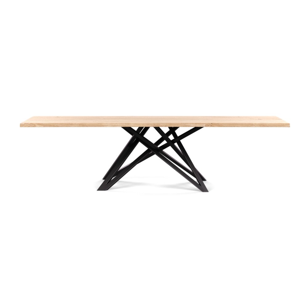 Heal's Vienna Dining Table 280x90cm White Oiled Oak Natural Edge Not Filled