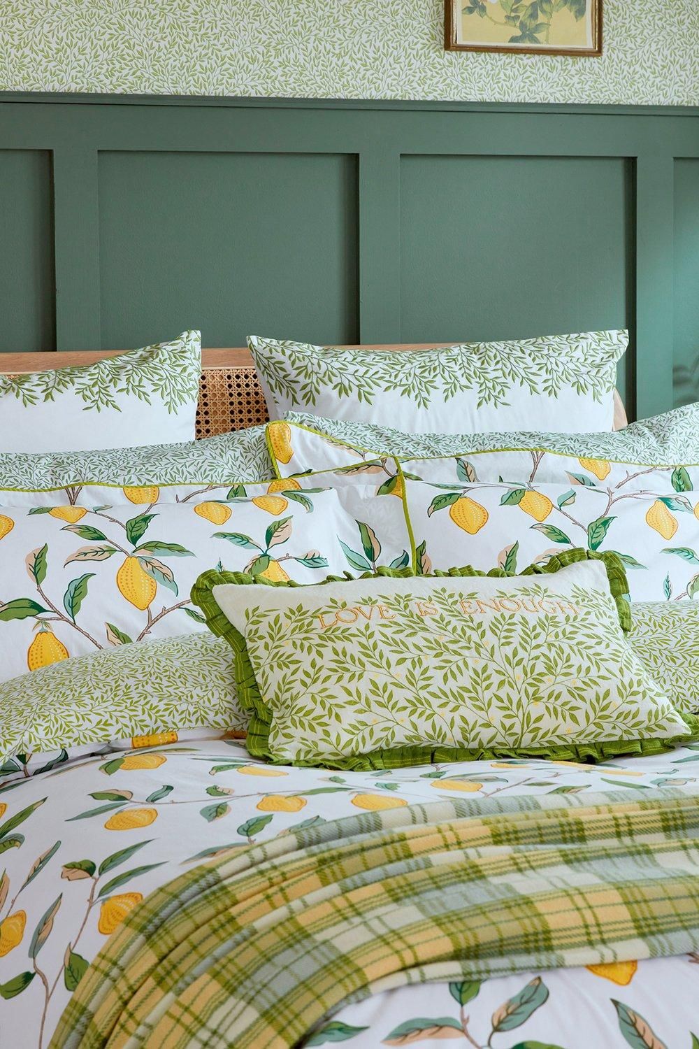 Morris & Co 'Lemon Tree - Willow Bough' Cushion 50X30cm in Green 3