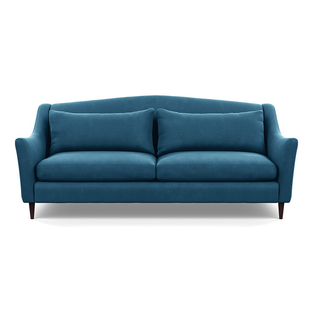 Heal's Somerset 4 Seater Sofa Varese Velvet Delft Dark Stain