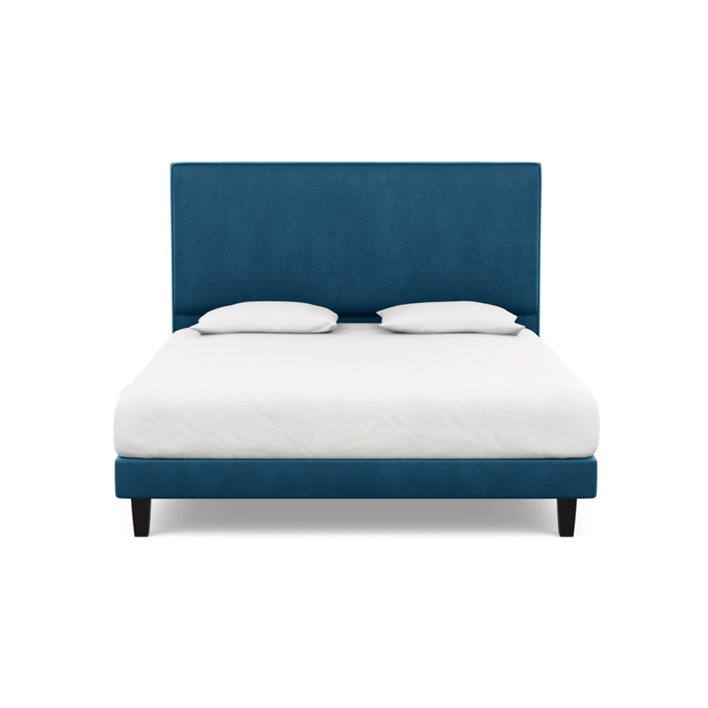 Heal's Heal's Shallow Divan Super King Varese Velvet Delft Dark Solid Wood