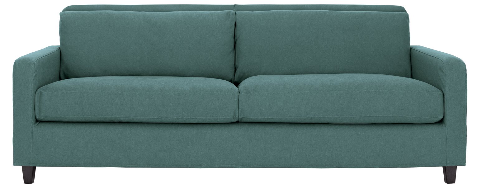 Habitat Chester 3 Seater Fabric Sofa - Teal