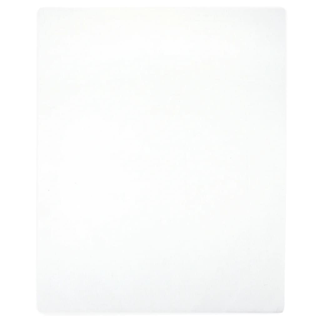 Berkfield Home Jersey Fitted Sheet White 160x200 cm Cotton
