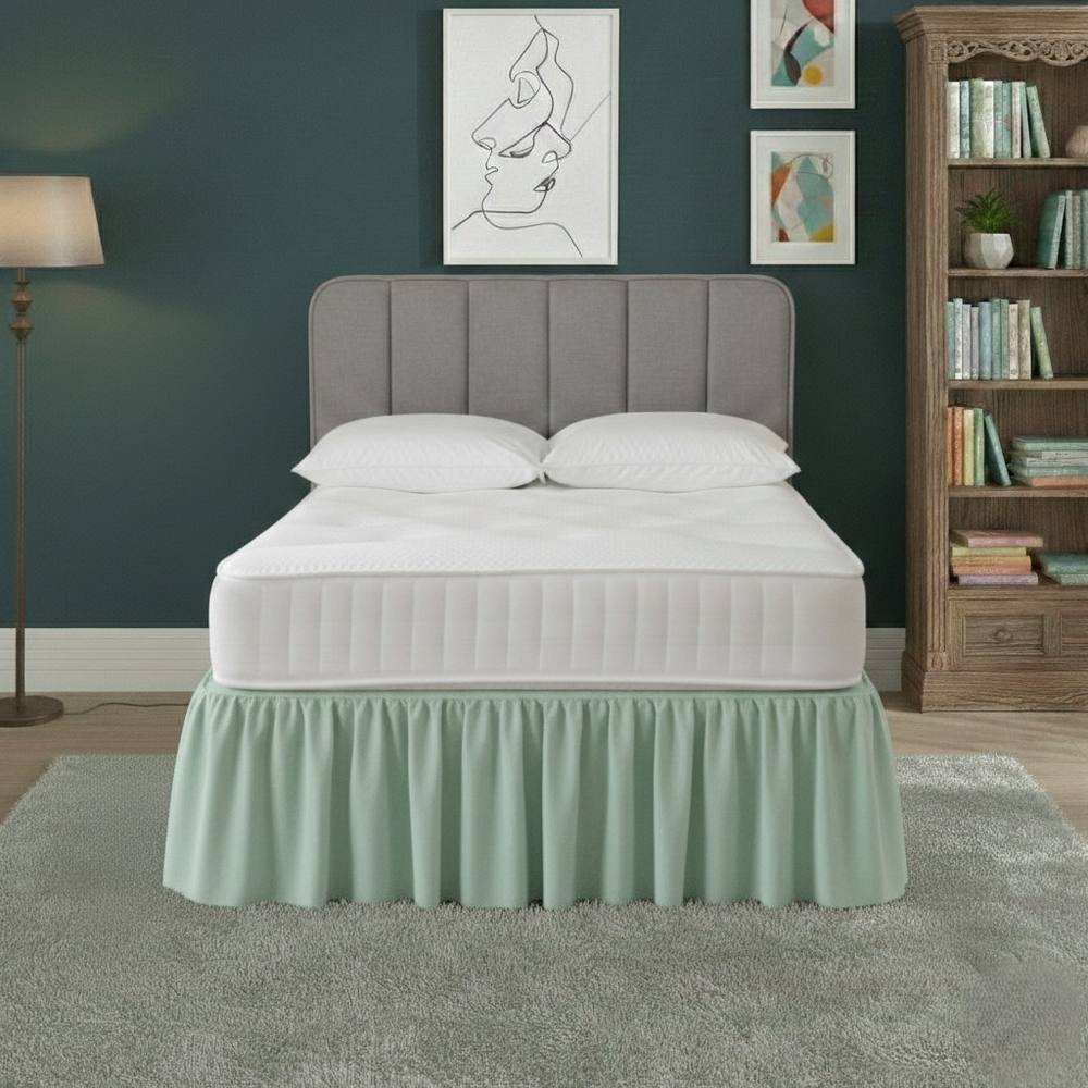 Snug City Base Valance Polycotton Sheet for Divan Beds Easy Care Bed Base Cover in Mint