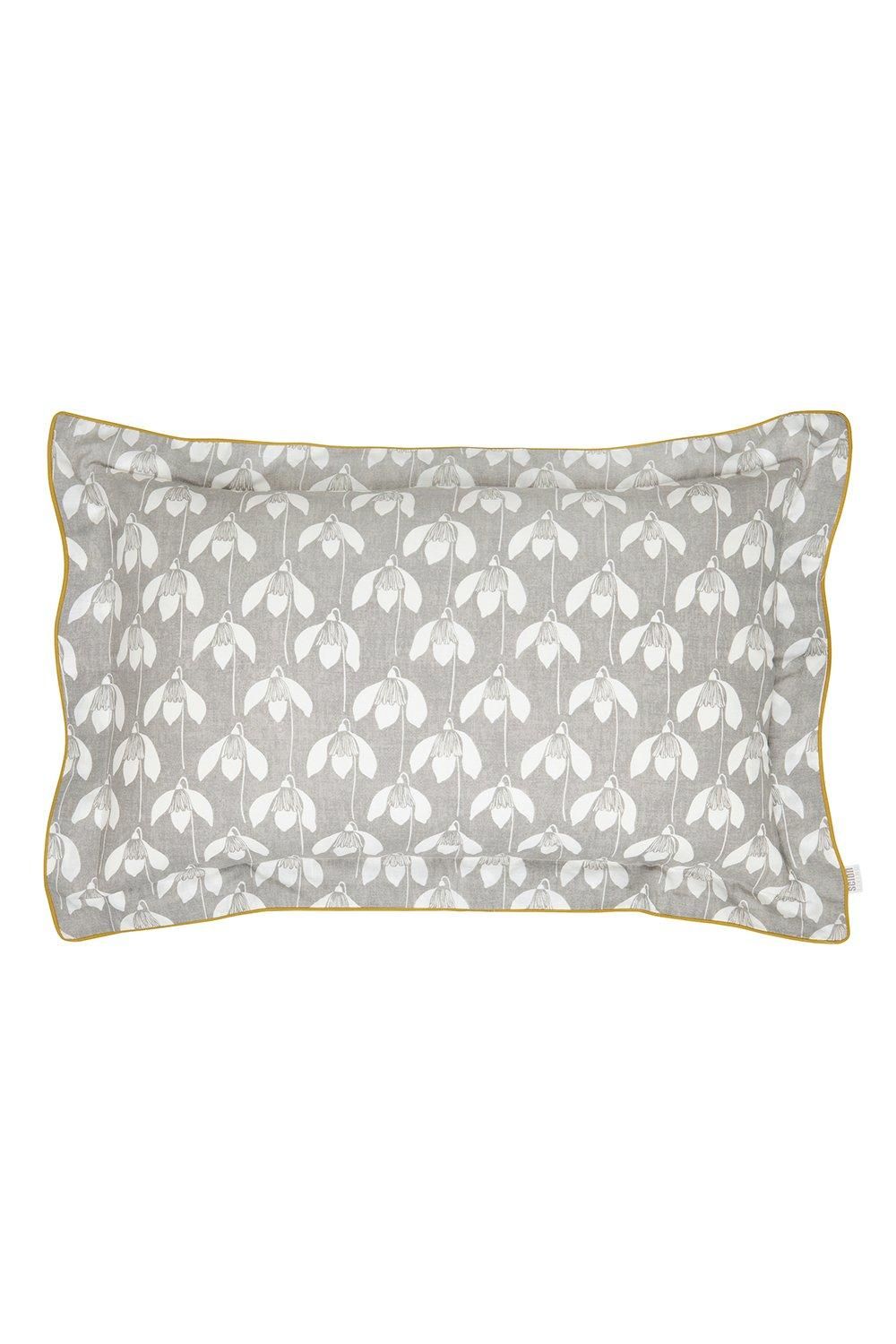 Scion 'Snow Drop Cotton' Oxford Pillowcase in Light Grey