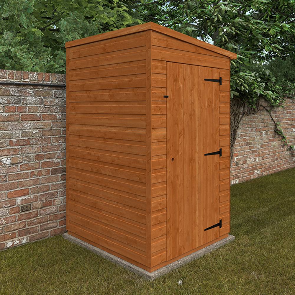 Buttercup Farm 4 x 4 Feet Flex Pent Windowless 12mm Flex - L123.8 x W115 x H203 cm in Burnt Orange 2