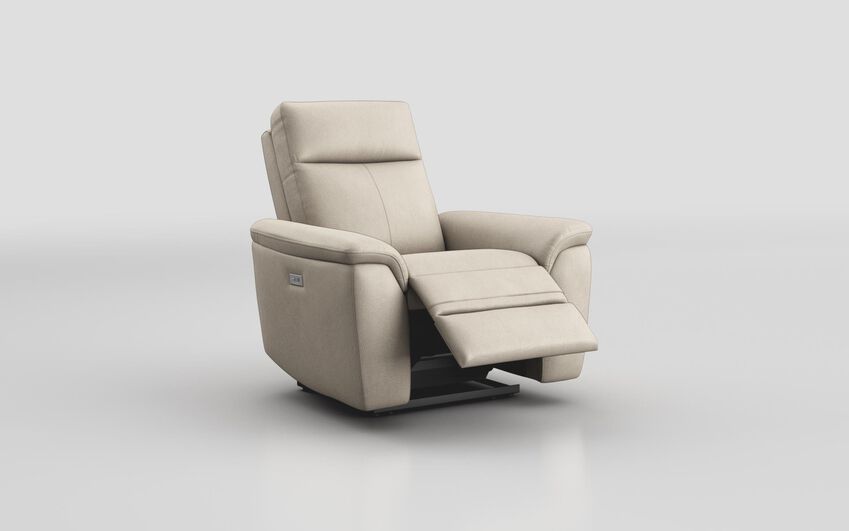 White Badia Power Recliner Chair