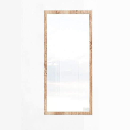 Mantova Wall Mirror In Planked Oak Effect Frame