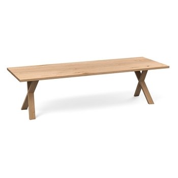 Heal's Oslo Table 280x90cm Blonde Oak Natural Edge Not Filled