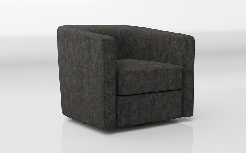 Black Fabric Patrica Swivel Chair