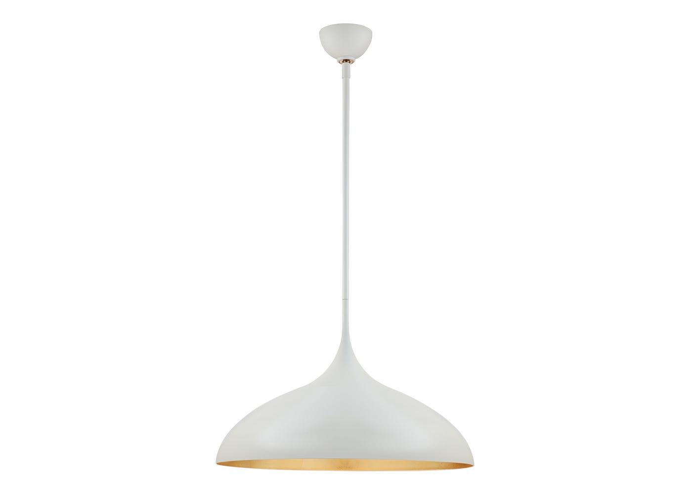 Visual Comfort Agnes Pendant Light Plaster White & Gild Interior Large