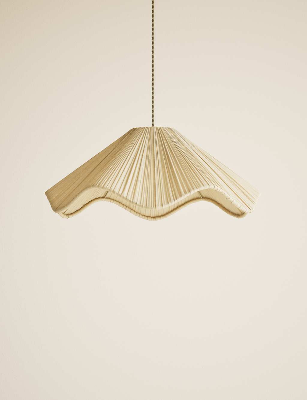 M&S Pleated Wave Large Easy Fit Shade Cream