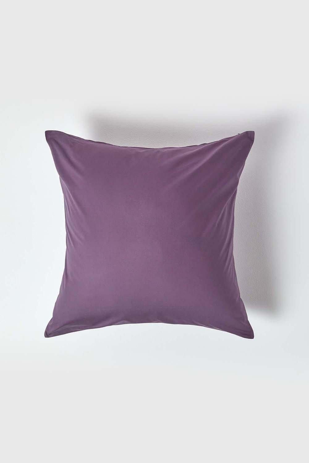 Homescapes Continental Egyptian Cotton Pillowcase 200 TC, 60 x 60 cm in Grape