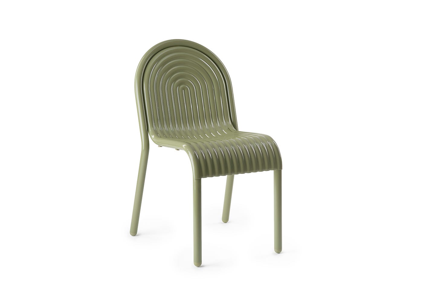 Tom Dixon Groove Outdoor Dining Chair Moss