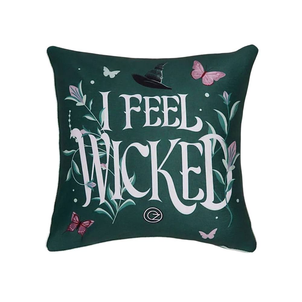 Wicked I Feel Filled Cushion in Green