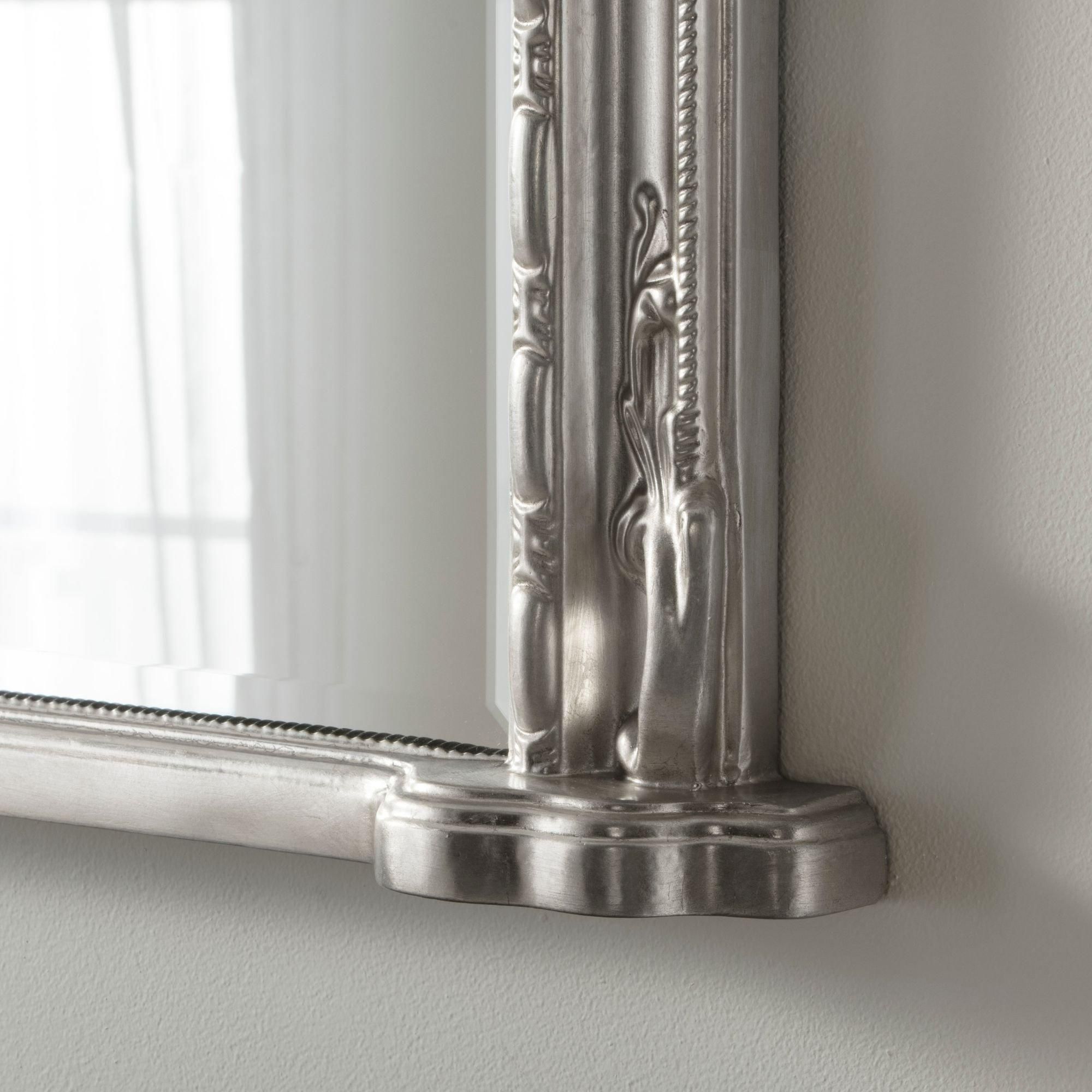 Yearn Mirrors Overmantle Mirror Arched 127(w) x 89cm(h) Victorian Mirror in Silver 3