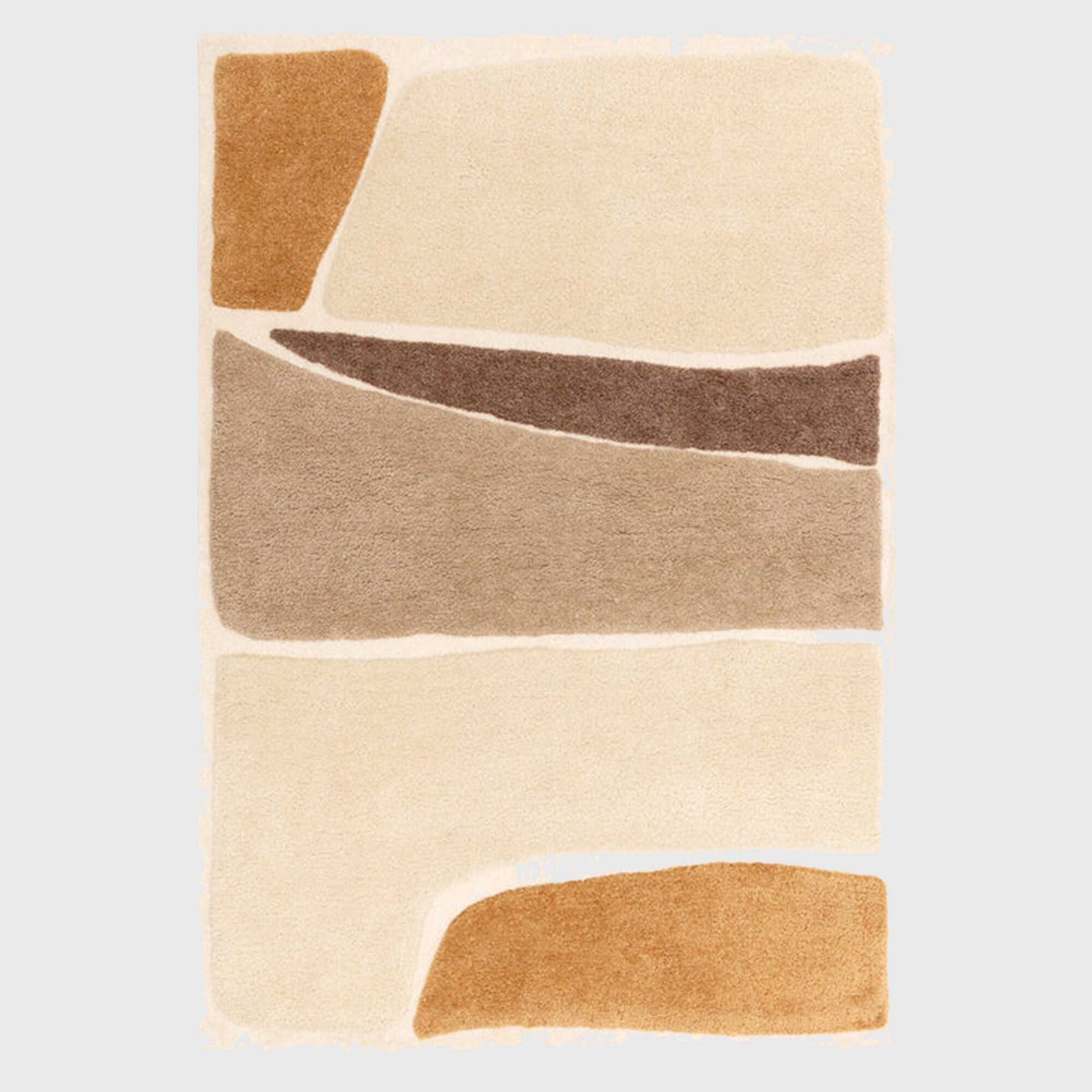 Vista 120x170cm Rug Hessian, Square, Neutral Polyester | Barker & Stonehouse