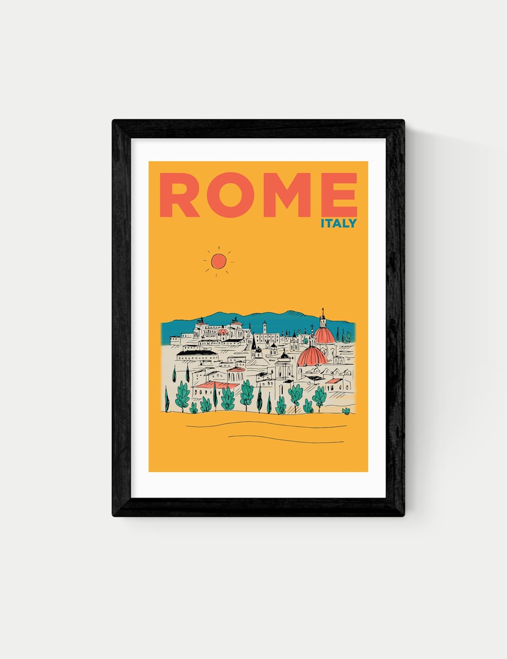 East End Prints Rome Framed Art Black
