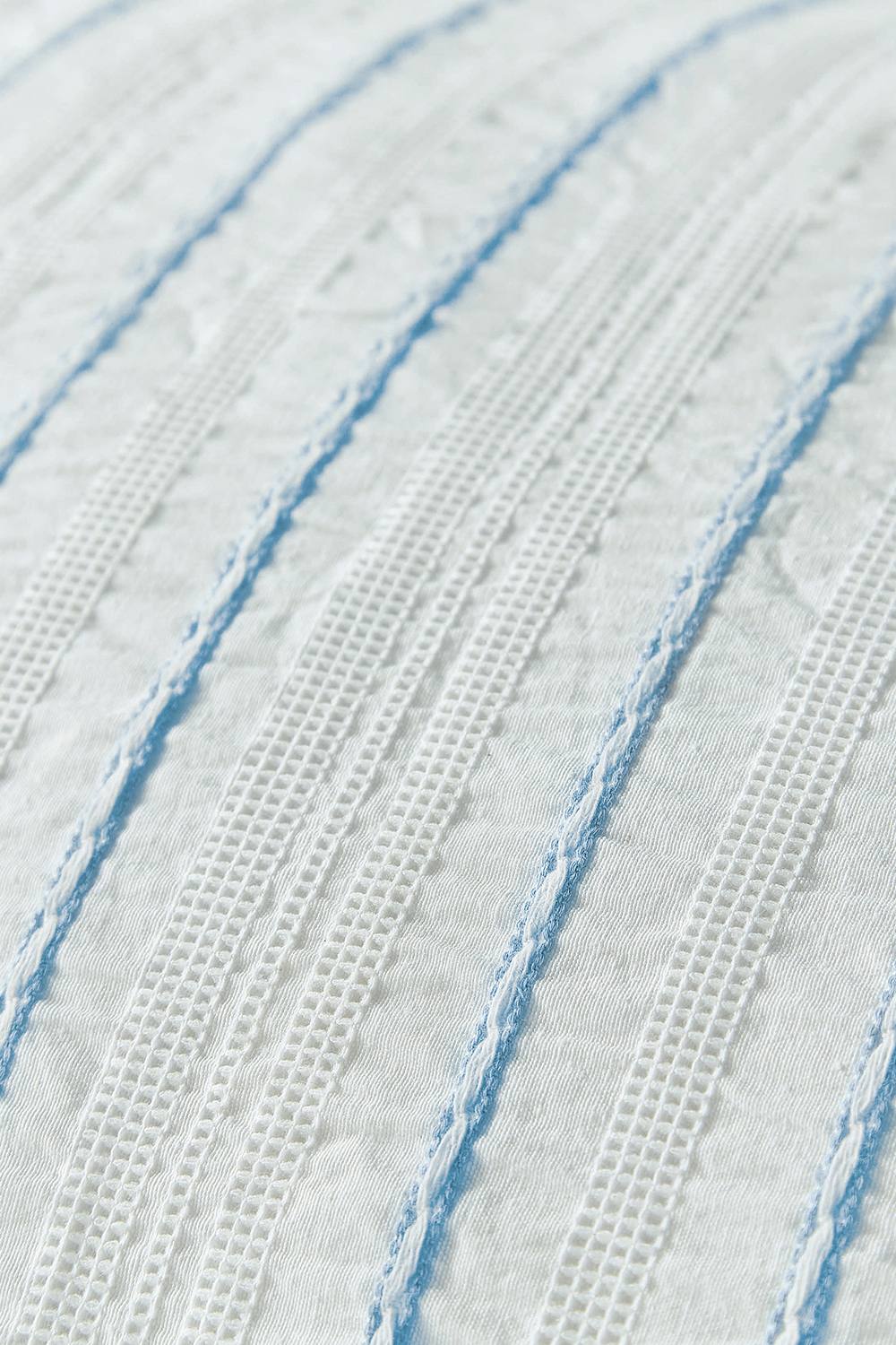 Helena Springfield 'Waffle Stripe' Duvet Cover Set in Light Blue 4