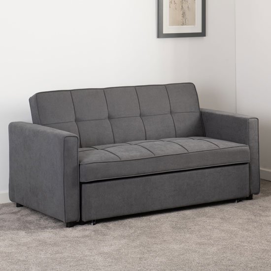 Astoria Fabric Sofa Bed In Dark Grey