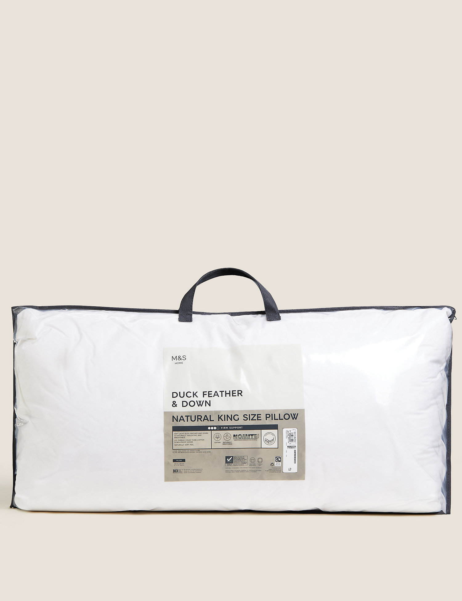 M&S Duck Feather & Down Firm King Size Pillow