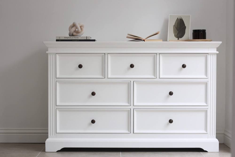 Statement Furniture Gainsborough White 3 Over 4 Chest of Drawers