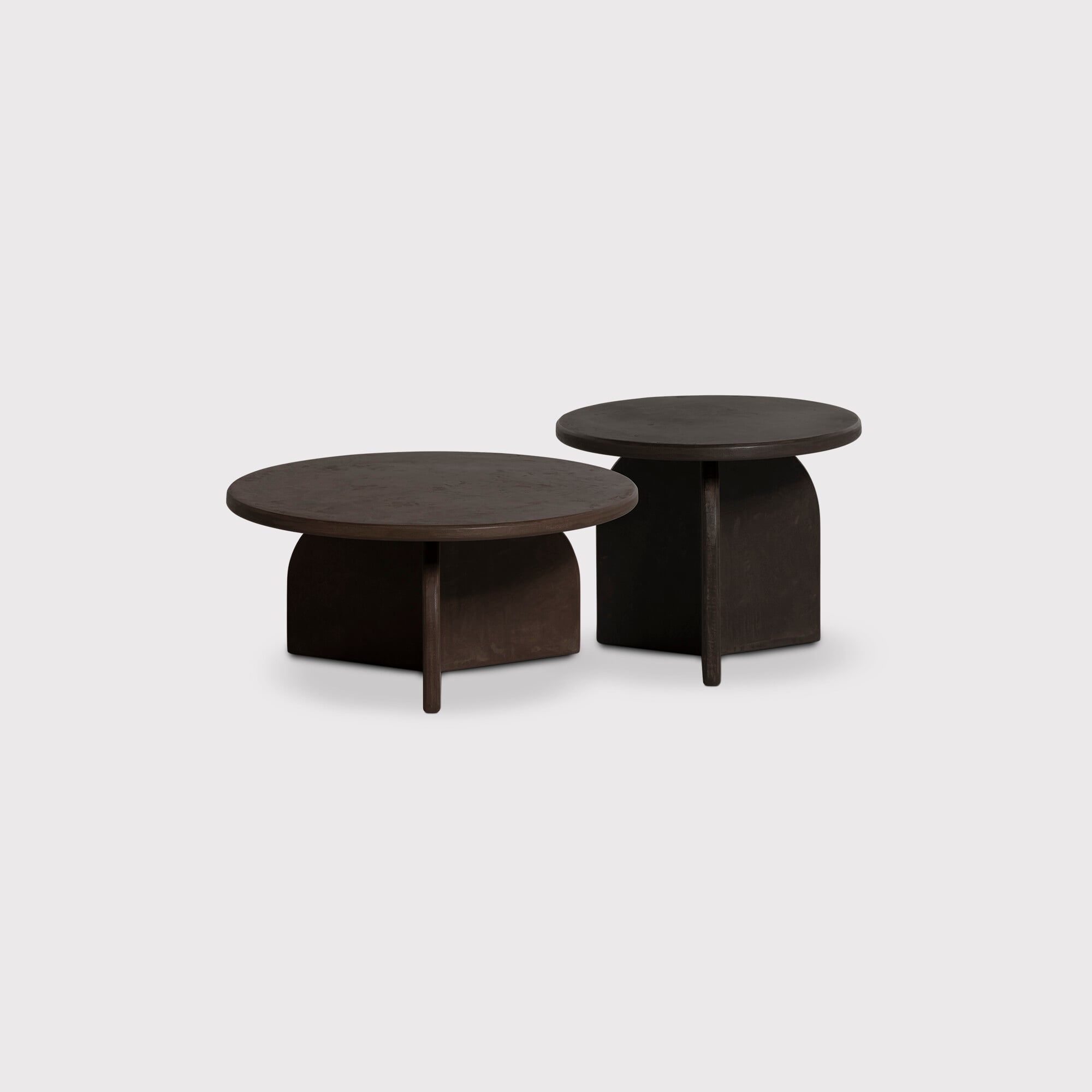 Capella Coffee Table Set Of 2, Round, Pine Wood | Barker & Stonehouse