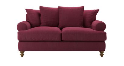 Teddy 2 Seat Sofabed in Boysenberry Brushed Linen Cotton - sofa.com