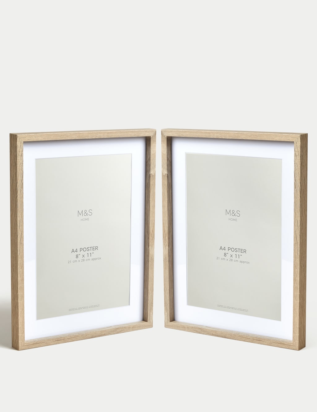 M&S Set of 2 Photo Frames A4 Natural Mix