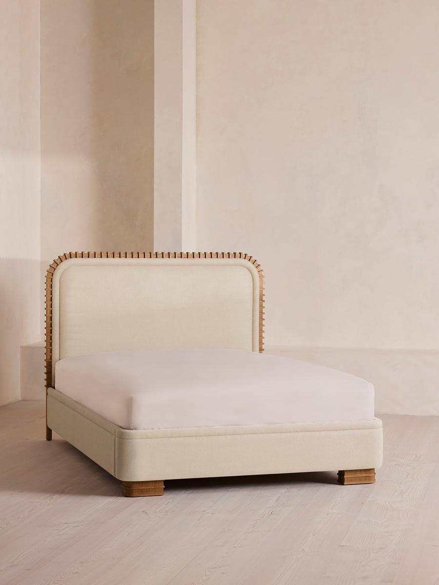 Angus Bed, Superking, Linen, Bisque