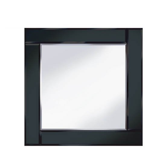 Bevelled Black 60x60 Square Wall Mirror