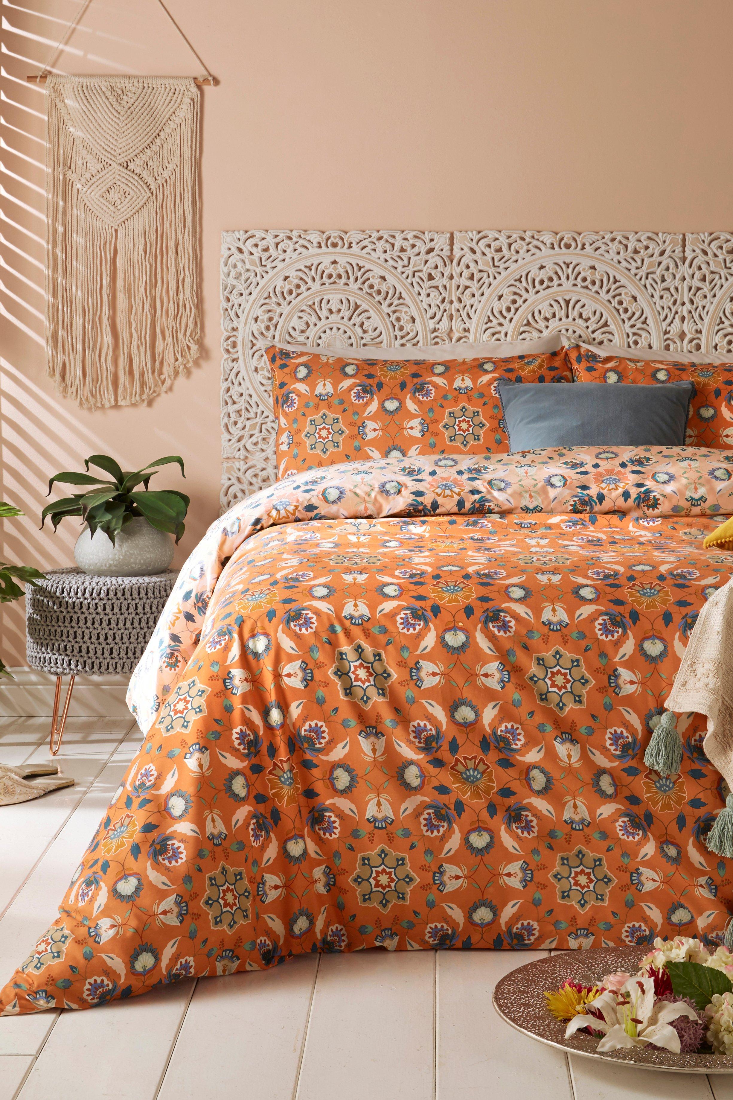 Folk Floral Single Duvet Set