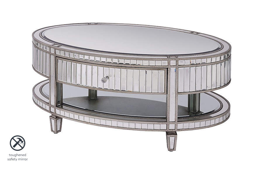 Antoinette Toughened Mirror Coffee Table