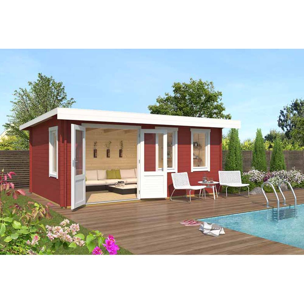 Lasita Maja Ltd Baruda 53-Log Cabin, Garden Room, Home Office - L570xW415xH222.3 cm in Light Tan 4