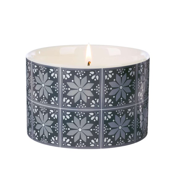 Fired Earth Medceramic Silver Needle Tea Candle